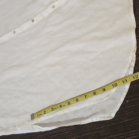 Eileen Fisher White Organic Linen Sleeveless Tunic XL - Picture 9 of 10